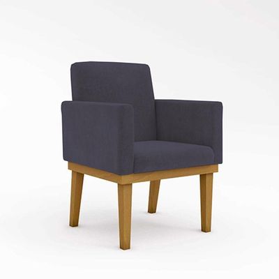 Kit Sofá Com Base Reforçada + 2 Poltronas Sala De Estar Cor:cinza
