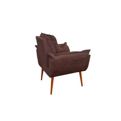 Kit 06 Sofás 1 Lugar De Luxo Opala Sala, Quarto Suede Cor:marrom