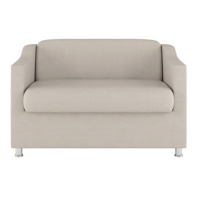 Sofá Namoradeira Sala De Espera Elegante Suede – Balaqui Cor:bege