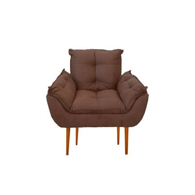 Kit 06 Sofás 1 Lugar De Luxo Opala Sala, Quarto Suede Cor:marrom