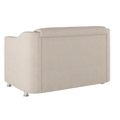 Sofá Namoradeira Sala De Espera Elegante Suede – Balaqui Cor:bege