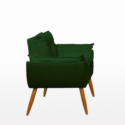Kit 02 Poltronas + Namoradeira + Puff Opala Balaqui Decor Verde