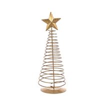 Árvore de Natal Decorativa de Metal Le 20cm Dourada