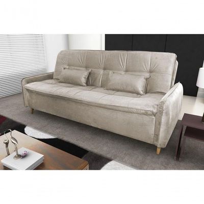 Sofá Cama Casal Reclinável Donna - Marrom Claro Light
