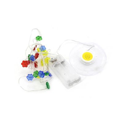 Fio de Arame Luminoso Led Le 2,5m com 20 Flores Coloridas