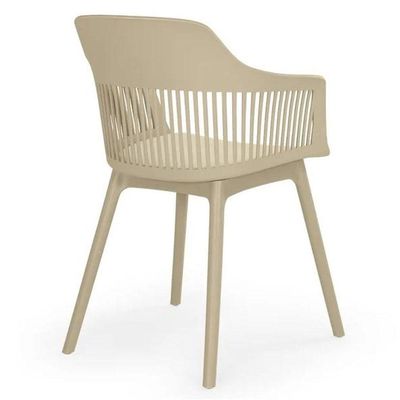 Conjunto De Jantar Mesa Eiffel Branco 110cm + 4 Cadeiras Marcela Nude