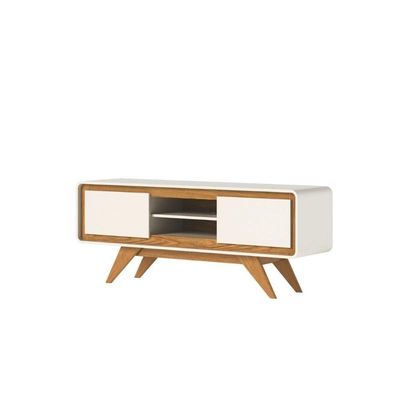 Rack Buffet Aparador Sala Estar Retrô Vintage Off White 1,50 Off White