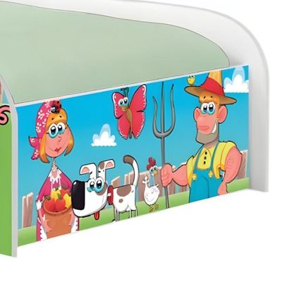 Mini Cama Joy Fazendinha E Vaquinha Com Colchão