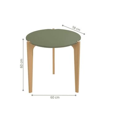 Mesa Lateral Tchequia Verde Floresta-freijo