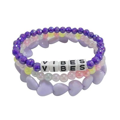 Pulseira Le Miçangas coloridas Adulto com 3 Unidades