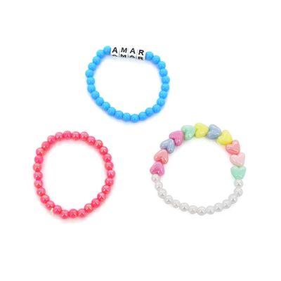 Pulseira Le Miçangas coloridas Adulto com 3 Unidades