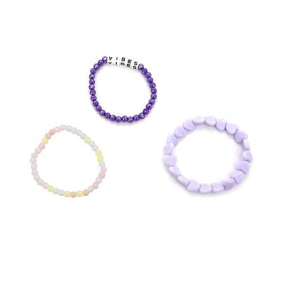 Pulseira Le Miçangas coloridas Adulto com 3 Unidades