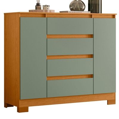 Cômoda Sapateira 2 Portas 4 Gavetas Multiuso Cinamomo