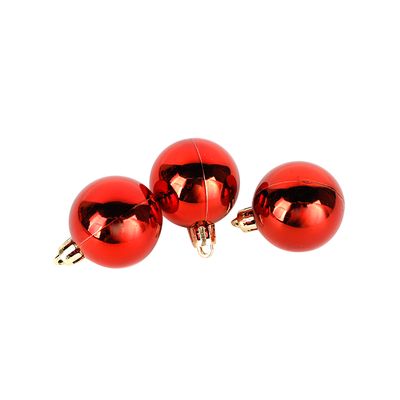 Kit Bolas de Natal Le Vermelho 4cm com 20 Unidades