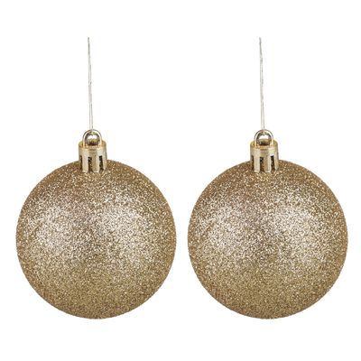 Kit Bola de Natal Elegance Dourada 6 Unidades 6cm