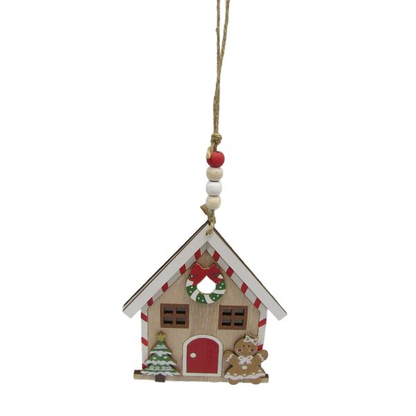 Enfeite Natalino Casinha de Madeira Le 11,5x29cm