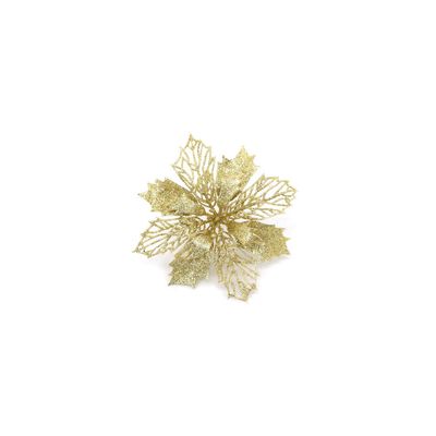 Enfeite de Natal Flor Secret Le com Glitter 21cm