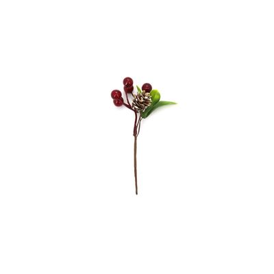 Enfeite de Natal Pick Frutos e Pinha Le 21cm