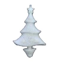 Enfeite Árvore de Natal Le Branco com Glitter 10x14cm