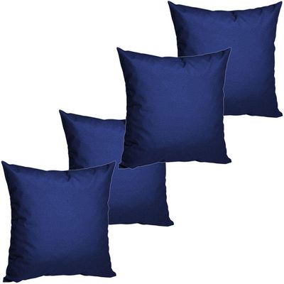4 Almofadas Cheias P/ Sofá Decorativas, Impermeáveis Pequena Azul Marinho
