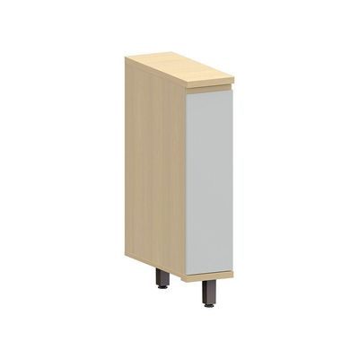 Balcão De Cozinha 100% Mdf 1 Pt 20cm Aura Luciane Móveis Carvalho/cinza Cristal