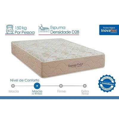 Conjunto Box Queen: Colchão Molas Inovaflex Ensacadas Supreme+base Crc Corano White (158x198)