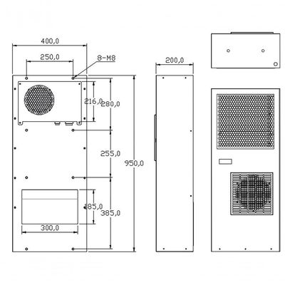 Ar Condicionado Industrial Para Painel Elétrico Indoor - 1000W 220V Monofásico IP54 Gica 102