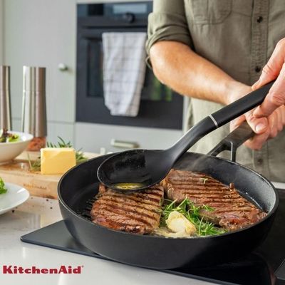 Jogo Colher Perfurada E Sólida Multiuso Preto Kitchenaid