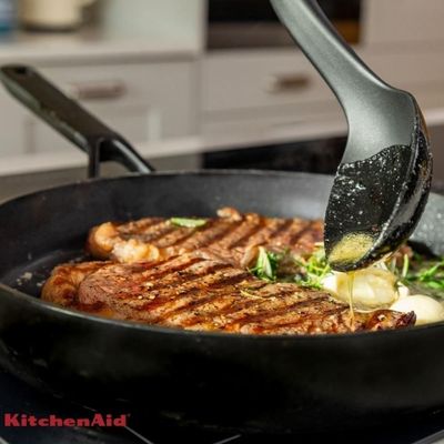 Jogo Colher Perfurada E Sólida Multiuso Preto Kitchenaid