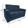 Sofá Estofado 2 Lugares Sala Estar Recepção Bruna Suede azul Marinho