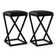 Kit 2 Banqueta Baixa Cozinha 50 Cm Balcão Bar Gourmet Corino Preto