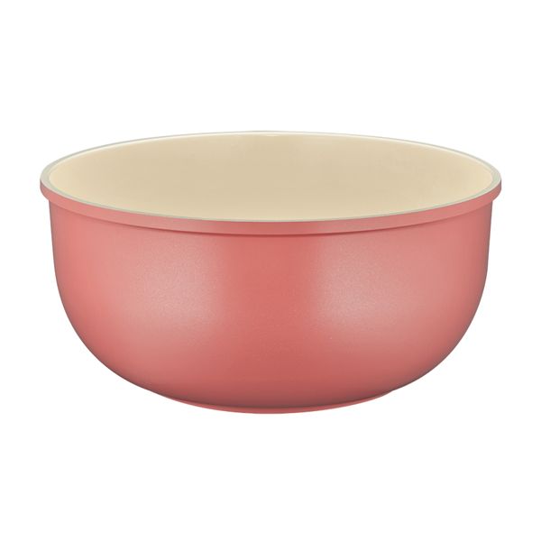 PANELA WOK DE ALUMINIO, SEM CABO, REVESTIDO DE CERAMICA 24CM SALMAO
