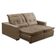 Sofa Retratil Reclinavel 2 Lugares 2,60m Atlantis Veludo Capuccino Lansofbr