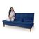 Sofá Cama Reclinável Casal 1,84m Island Suede Azul Marinho Premium