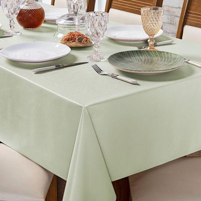 Toalha De Mesa 4 Lugares Térmica Impermeável 1,40 M X 1,40 M 100% Policloreto De Vinila - Bege