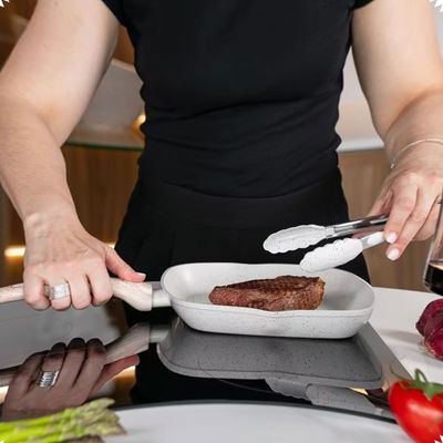Frigideira Grill Sirius de Indução Antiaderente Mineral Resist 28cm Vanilla Brinox Vanilla