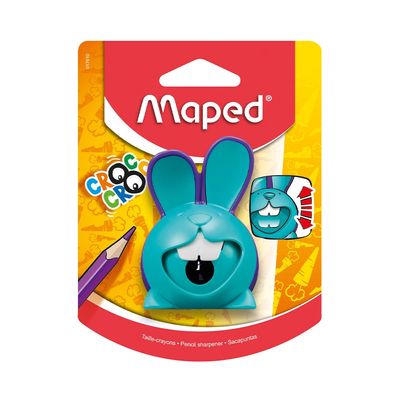 Apontador Maped com Depósito Croc Croc Coelho 1 Furo Cores Diversas - Item Sortido