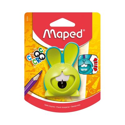 Apontador Maped com Depósito Croc Croc Coelho 1 Furo Cores Diversas - Item Sortido