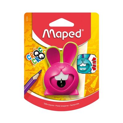 Apontador Maped com Depósito Croc Croc Coelho 1 Furo Cores Diversas - Item Sortido