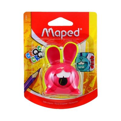 Apontador Maped com Depósito Croc Croc Coelho 1 Furo Cores Diversas - Item Sortido