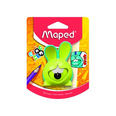 Apontador Maped com Depósito Croc Croc Coelho 1 Furo Cores Diversas - Item Sortido