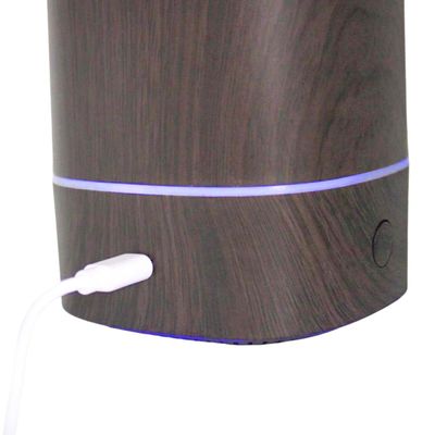 Difusor Aromatizador Umidificador De Ar Oleos Essenciais 360 Cor:Mogno