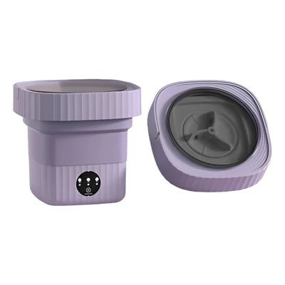 Mini Máquina De Lavar Roupas Dobrável 12 Litros Lilás
