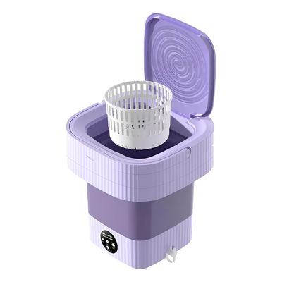 Mini Máquina De Lavar Roupas Dobrável 12 Litros Lilás