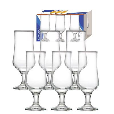 Conjunto de Taças para Cerveja Ruvolo Barcelona 370 ml  6 Peças Transparente