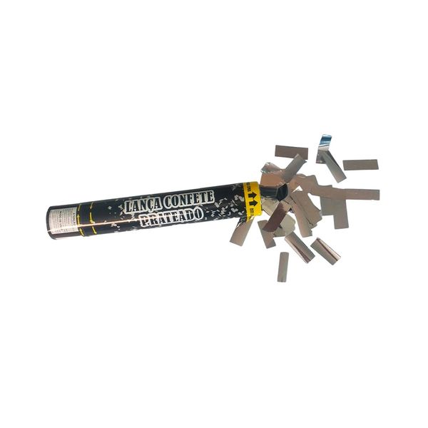 Lança Confete Silver Prata 30cm Lança Confete Silver Prata 30cm