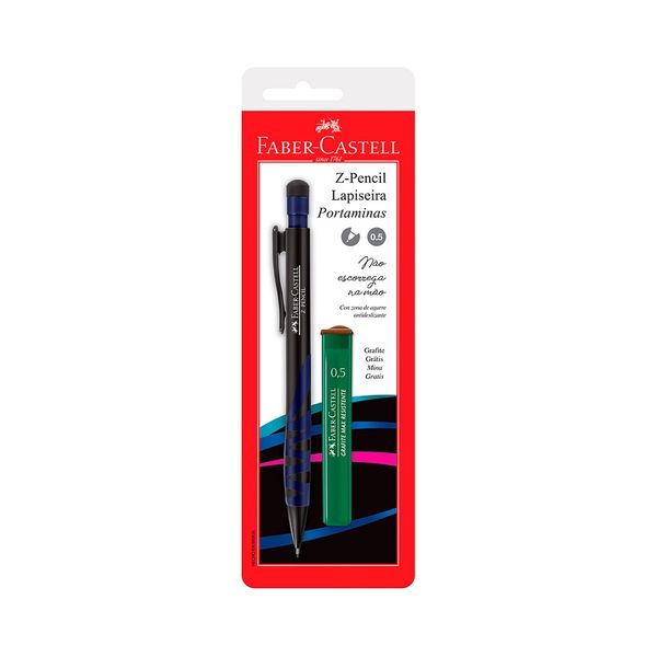 Lapiseira Faber-Castell Z-Pencil Mix 0.5mm com Mina Refil 0.5mm - Item Sortido Lapiseira Faber-Castell Z-Pencil Mix 0.5mm com Mina Refil 0.5mm - Item Sortido