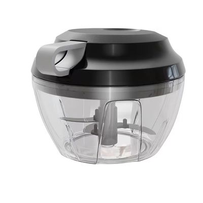 Miniprocessador Manual Lyor Premium 3 Lâminas 13,5x9,5cm Corte Preciso Design Compacto Fácil de Limpar Cinza