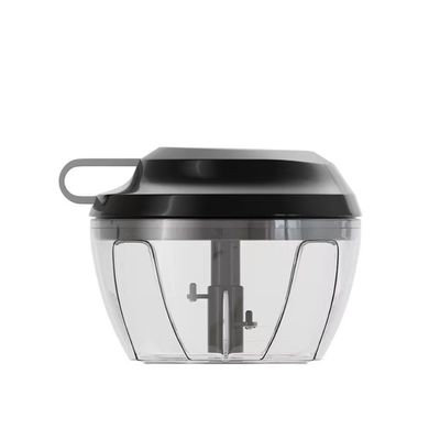 Miniprocessador Manual Lyor Premium 3 Lâminas 13,5x9,5cm Corte Preciso Design Compacto Fácil de Limpar Cinza
