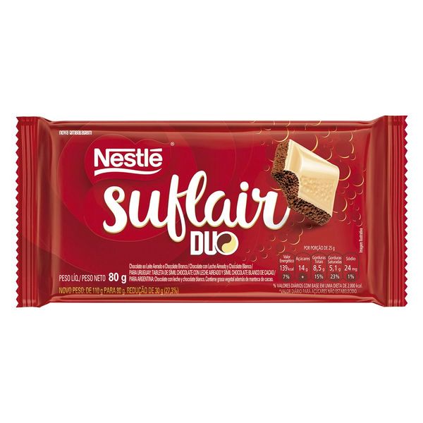 Chocolate Nestlé Suflair Duo 80g Chocolate Nestlé Suflair Duo 80g
